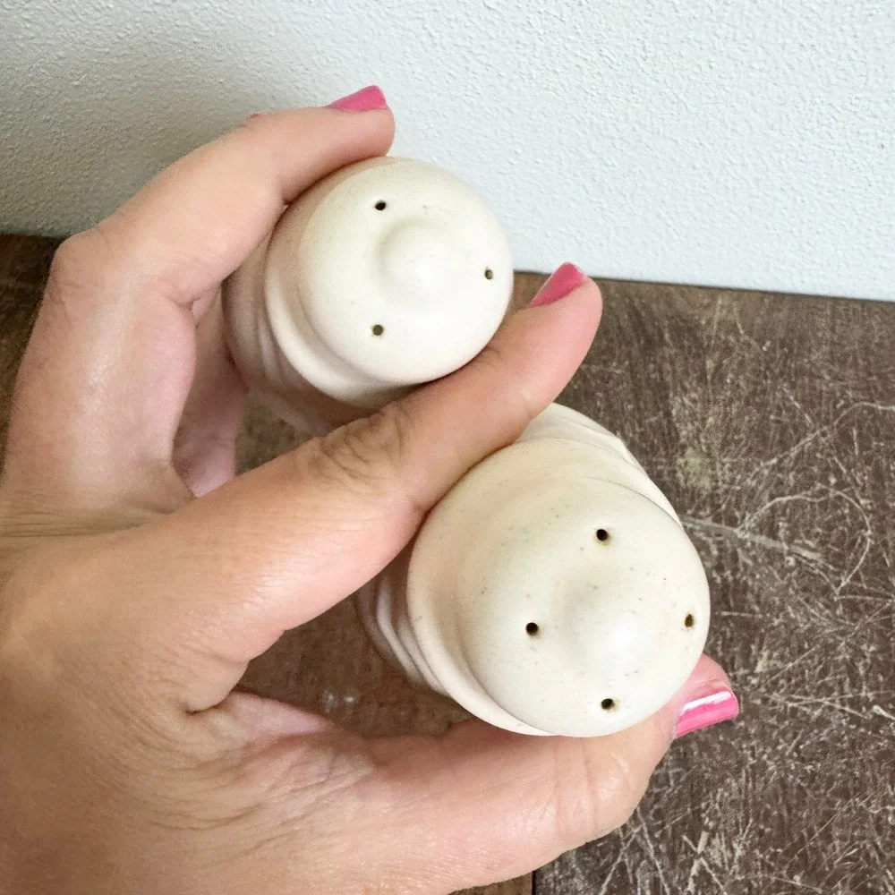 Pfaltzgraff Remembrance VINTAGE Stoneware Cream Pink Floral Salt & Pepper Shaker